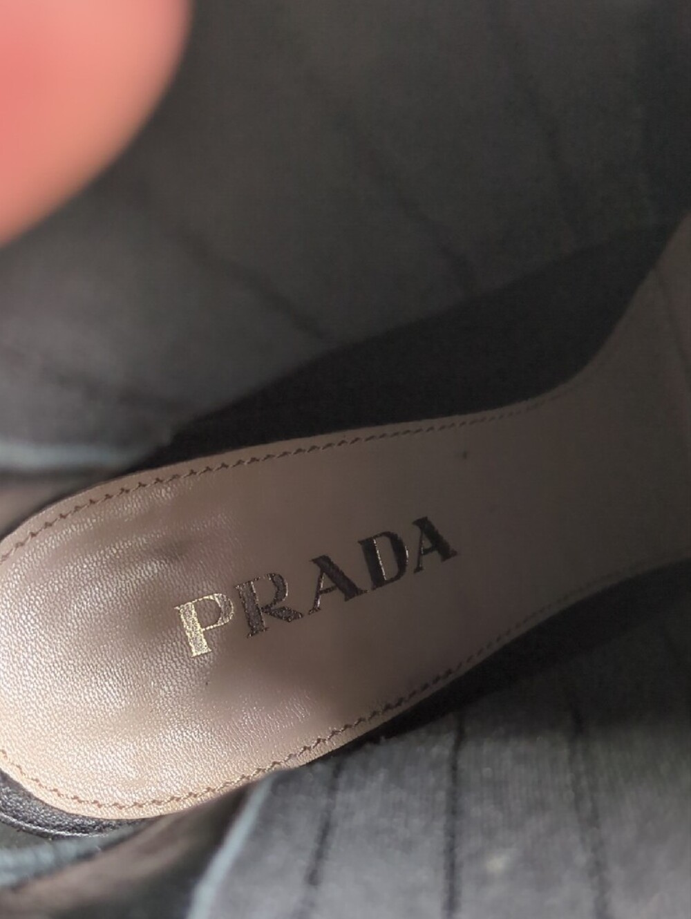 Prada Black Leather High-Heel Ankle Booties - Picture 2 of 6
